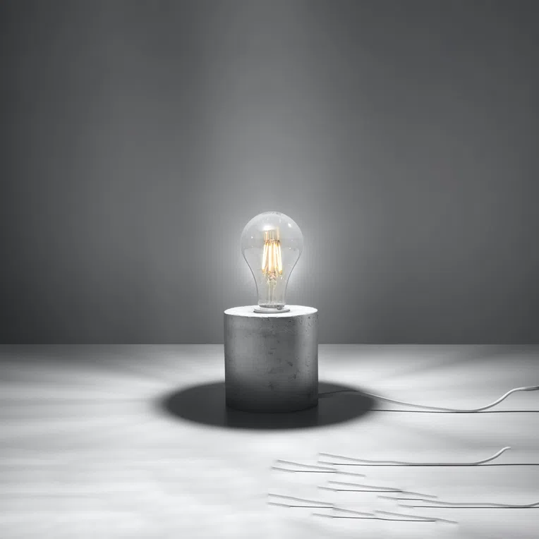 Lampa Stołowasalgado 1Xe27 Szara