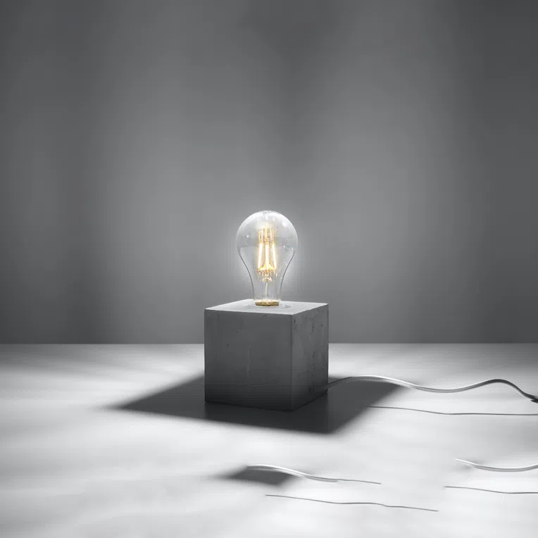 Lampa Stołowa Ariz 1Xe27 Szara