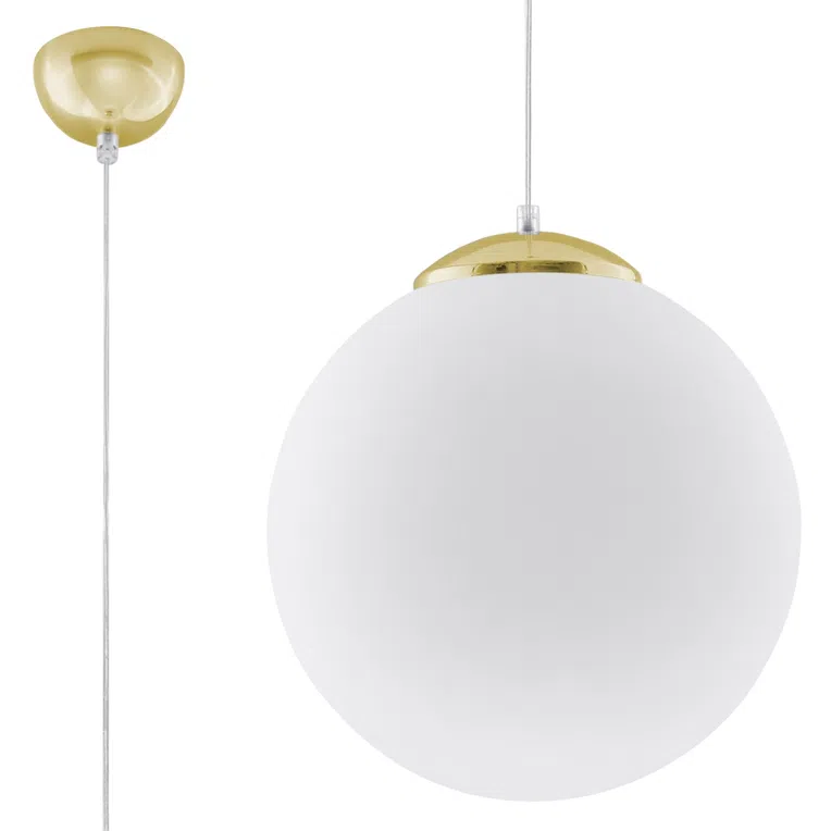 LAMPA WISZĄCA UGO 30 1XE27 BIAŁY/ZŁOTY