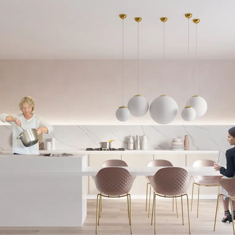 LAMPA WISZĄCA UGO 30 1XE27 BIAŁY/ZŁOTY