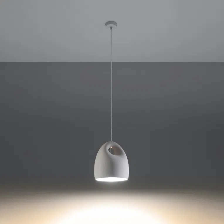 LAMPA WISZĄCA CERAMICZNA BUKANO 1XE27 BIAŁY