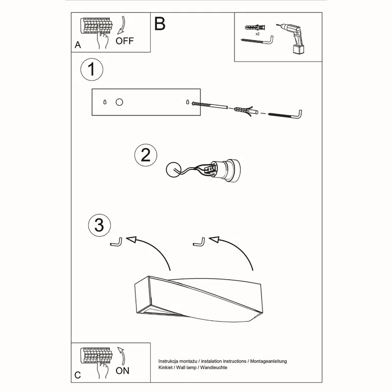 KINKIET SIGMA 1XE27 SZARY
