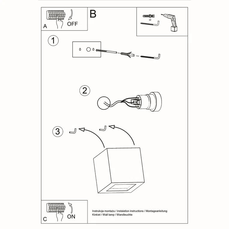 KINKIET CERAMICZNY LEO 1XE27 CZARNY