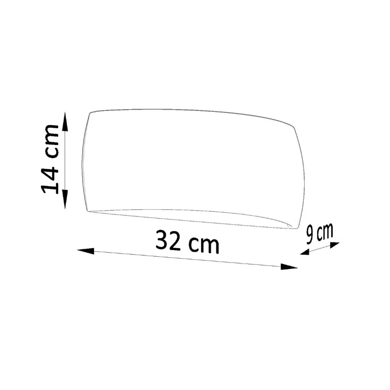 KINKIET CERAMICZNY PONTIUS 1XG9 CZARNY
