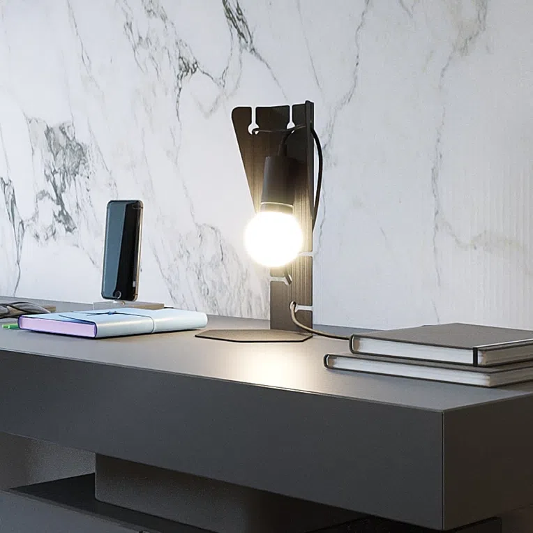 LAMPA BIURKOWA ARBY 1XE27 CZARNY