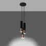 LAMPA WISZĄCA LOOPEZ 3P 3XGU10 CZARNY/MIEDŹ