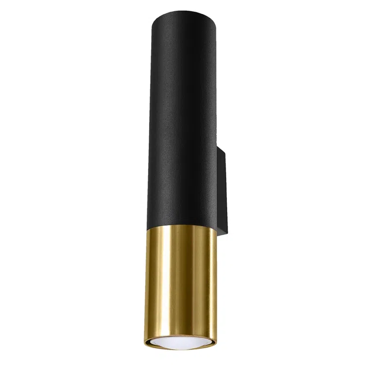 KINKIET LOOPEZ 2XGU10 CZARNY/ZŁOTY