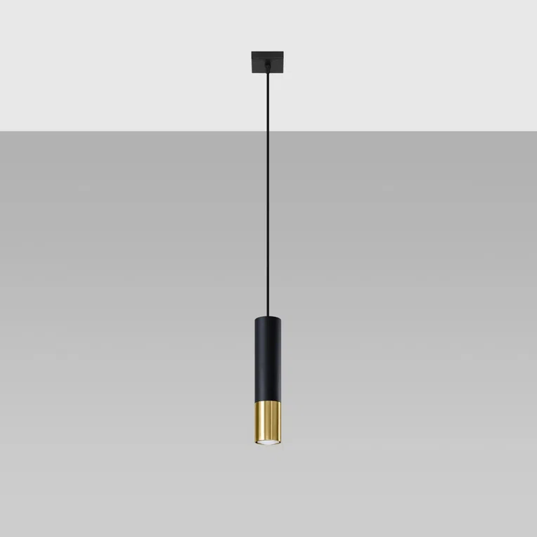 LAMPA WISZĄCA LOOPEZ 1 1XGU10 CZARNY/ZŁOTY