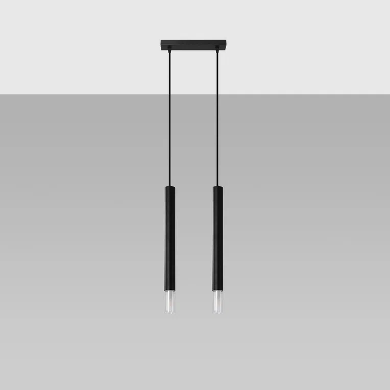 LAMPA WISZĄCA WEZYR 2 2XG9 CZARNY