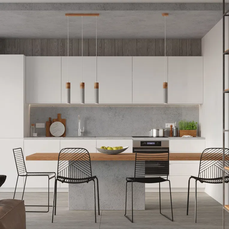 LAMPA WISZĄCA ZANE 3 3XGU10 SZARY/NATURALNE DREWNO