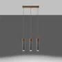 LAMPA WISZĄCA ZANE 3 3XGU10 SZARY/NATURALNE DREWNO