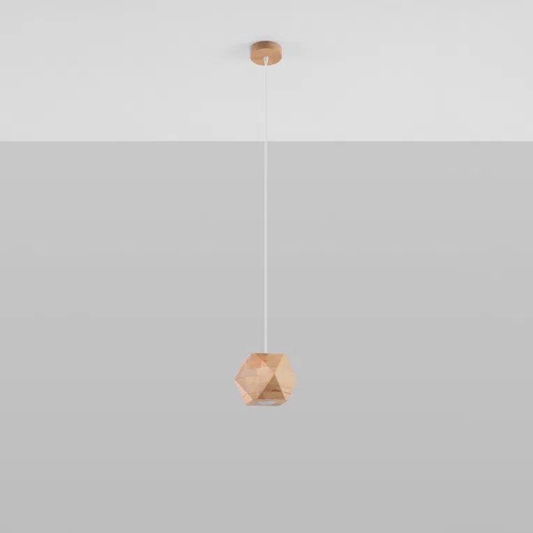 LAMPA WISZĄCA WOODY 1XGU10 NATURALNE DREWNO