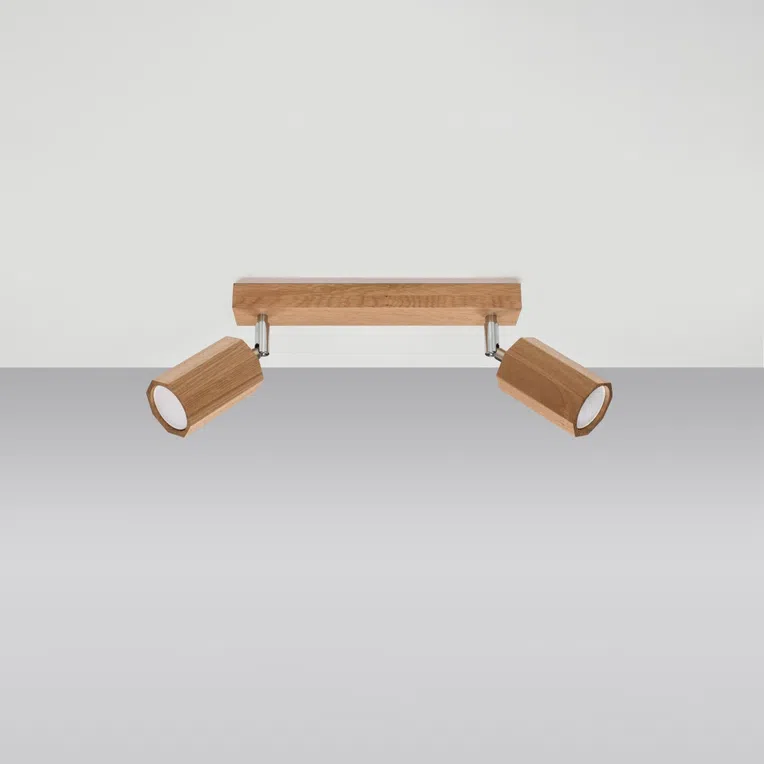Lampa Reflektor Zeke 2 2Xgu10 Drewniana