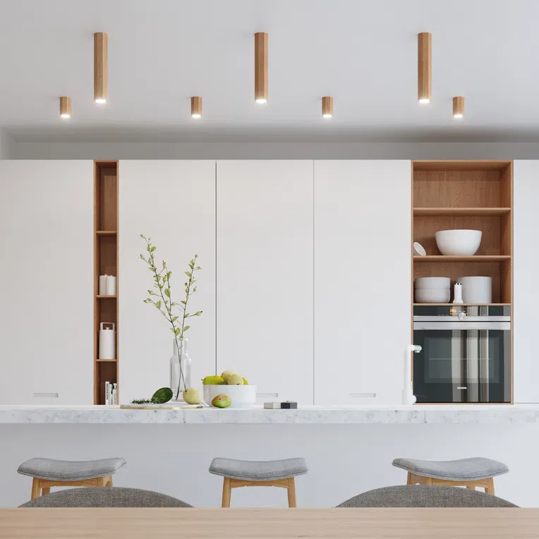 Oprawa Sufitowa Zeke 10 1Xgu10 Drewniana