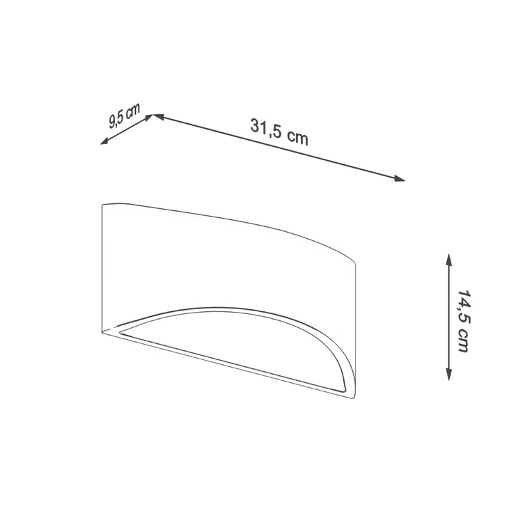 KINKIET LAKIEROWANY VIXEN 1XG9 BIAŁY