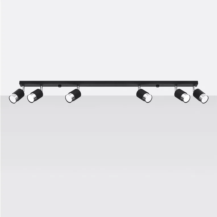 Lampa Reflektor Nero 6 / 6Xgu10 Czarny/Chrom