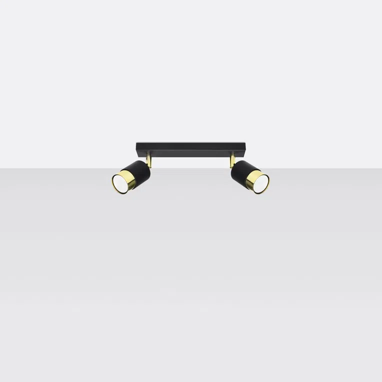 Lampa Reflektor Nero 2 2Xgu10 Czarna/Złota