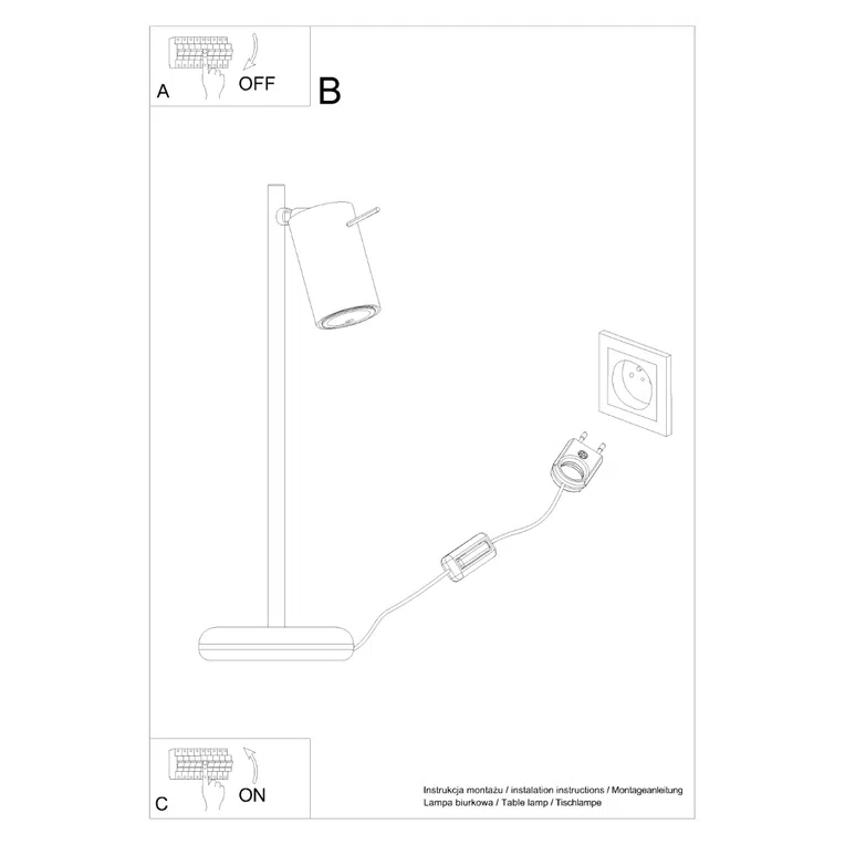 LAMPA BIURKOWA RING 1XGU10 BIAŁY