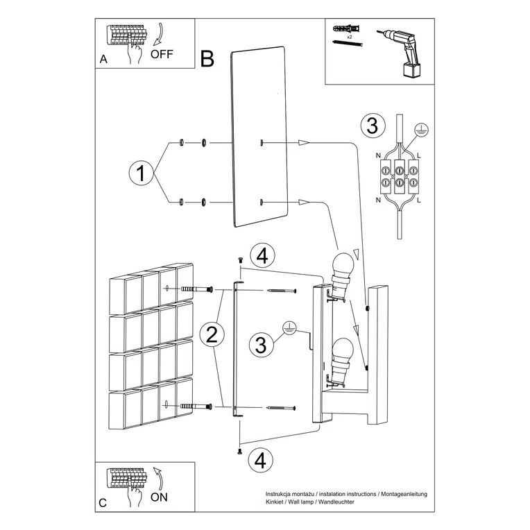 KINKIET LAPPO 1XE14 NATURALNE DREWNO