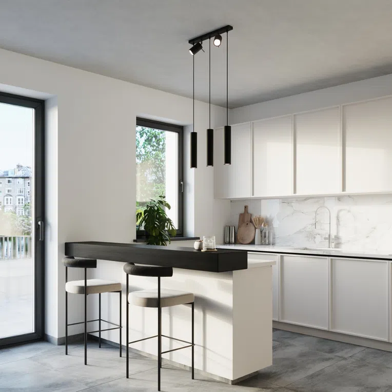 LAMPA WISZĄCA RING 3 5XGU10 CZARNY