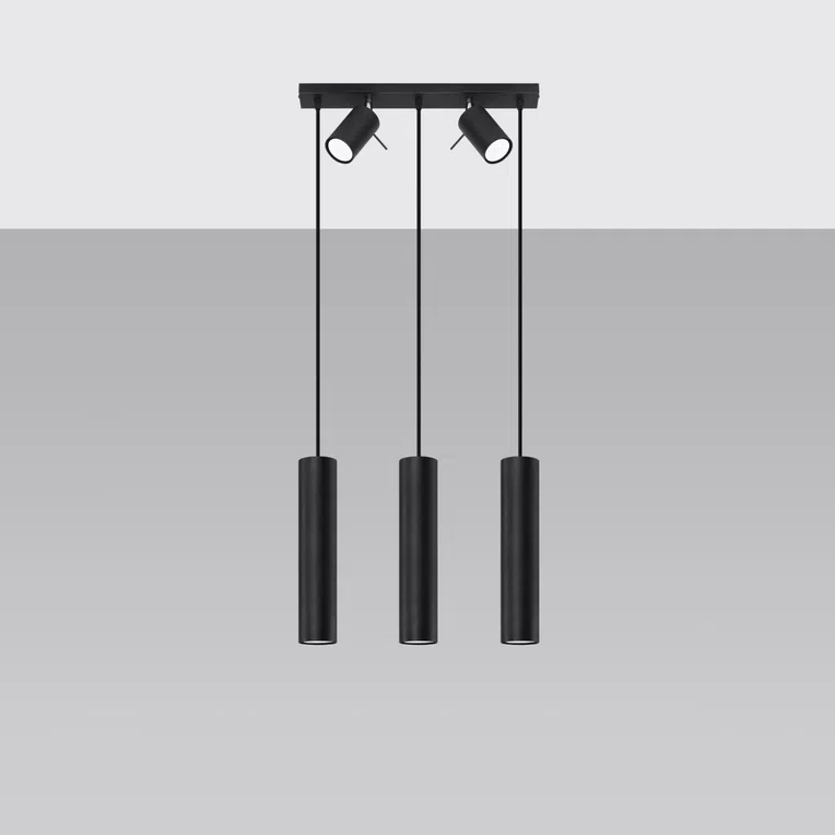 LAMPA WISZĄCA RING 3 5XGU10 CZARNY