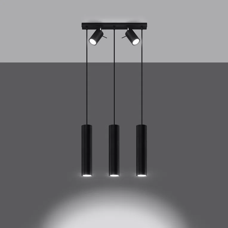 LAMPA WISZĄCA RING 3 5XGU10 CZARNY