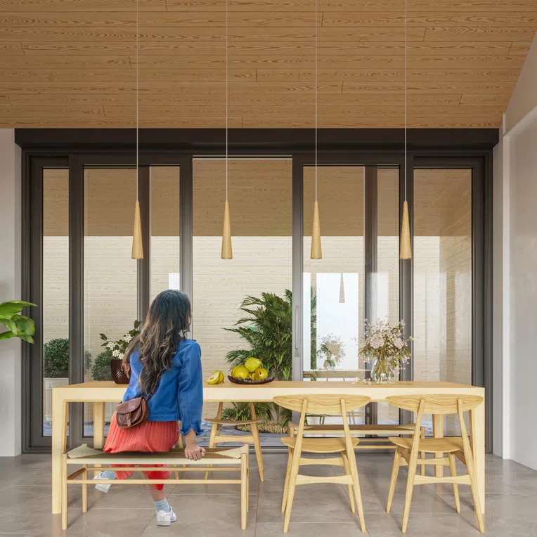 LAMPA WISZĄCA SULA 3P 3XGU10 NATURALNE DREWNO