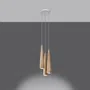LAMPA WISZĄCA SULA 3P 3XGU10 NATURALNE DREWNO