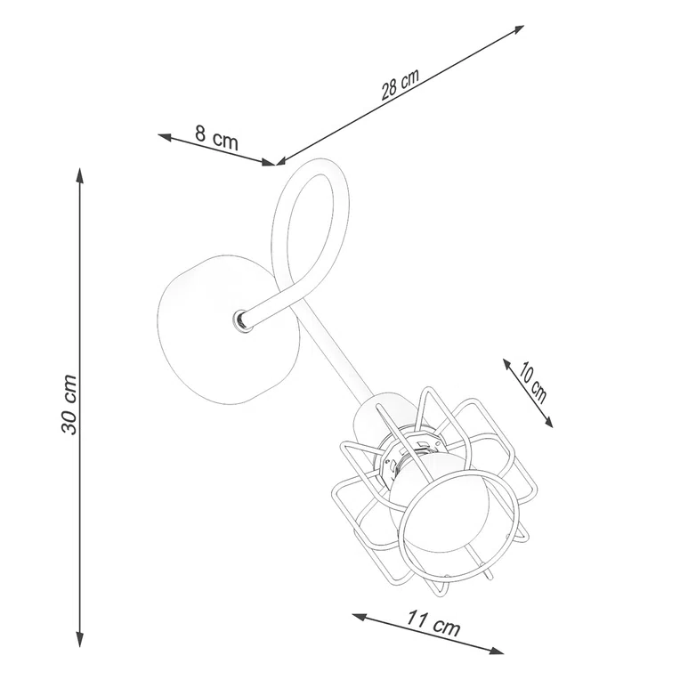 KINKIET BELUCI 1S 1XE14 CZARNY