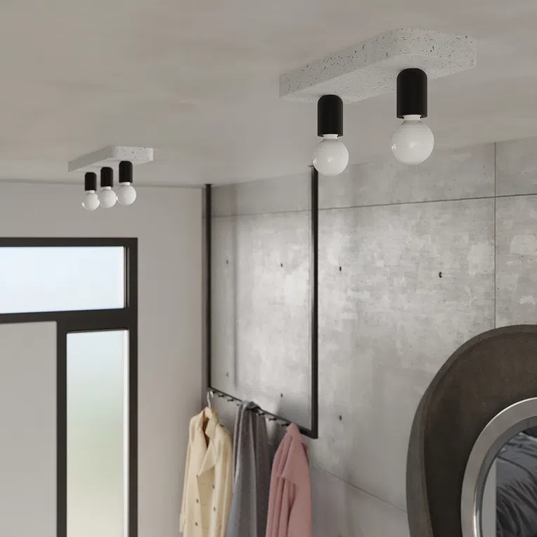 PLAFON TAVO 1 1XE27 SZARY