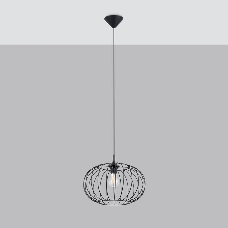 LAMPA WISZĄCA TSUNO 1XE27 CZARNY