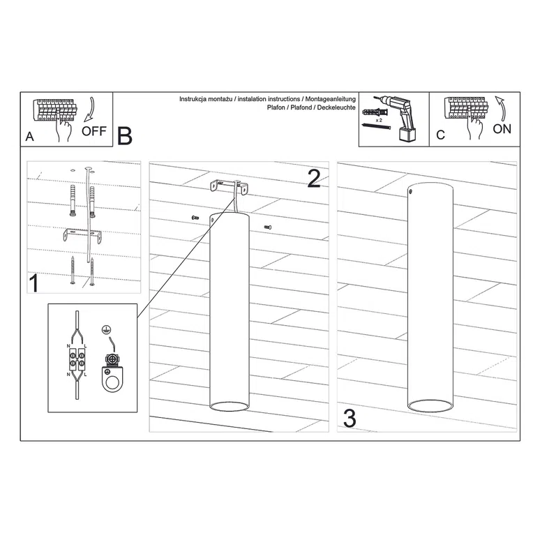 PLAFON LAGOS 30 1XGU10 ZŁOTY