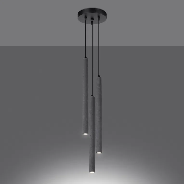 LAMPA WISZĄCA PASTELO 3P 3XG9 SZARY