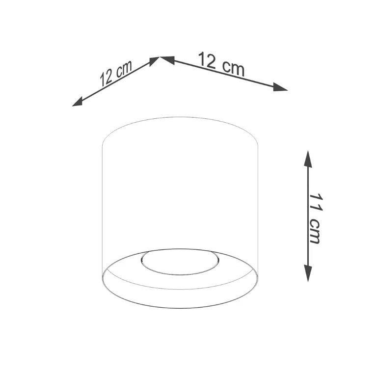 PLAFON MIKA 1XGU10 SZARY