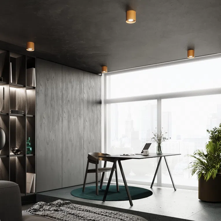 PLAFON MIKA ZŁOTY 1XGU10 ZŁOTY