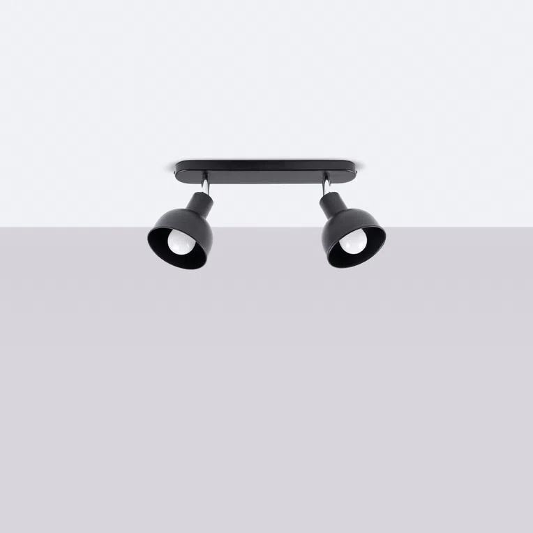 PLAFON ELBA 2 2XE27 CZARNY