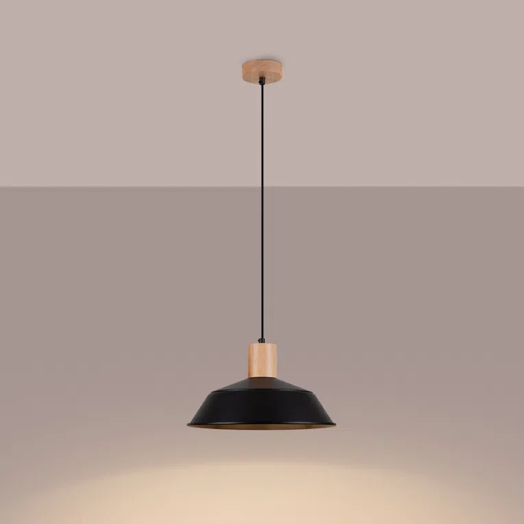 LAMPA WISZĄCA FANO 1XE27 CZARNY