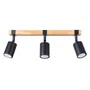 PLAFON FAGER 3 3XGU10 CZARNY/NATURALNE DREWNO