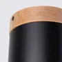 PLAFON RIF 1XGU10 CZARNY/NATURALNE DREWNO
