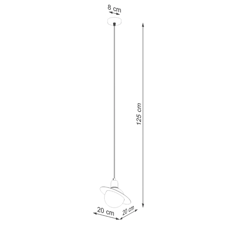 LAMPA WISZĄCA HYPERION 1 1XG9 BIAŁY