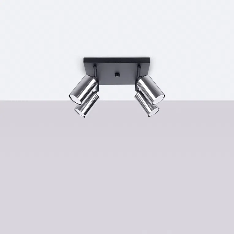 PLAFON WINX 4 / 4XGU10 CZARNY/CHROM