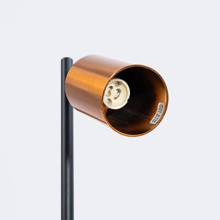 LAMPA BIURKOWA WINX 1XGU10 CZARNY/MIEDŹ