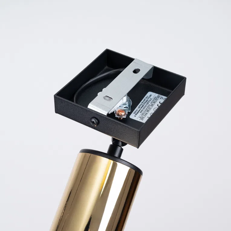 KINKIET WINX 1XGU10 CZARNY/ZŁOTY