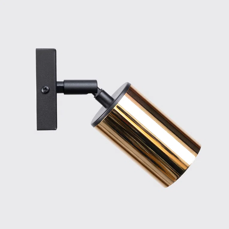 KINKIET WINX 1XGU10 CZARNY/ZŁOTY