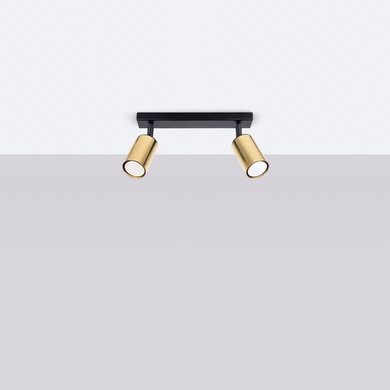 PLAFON WINX 2 2XGU10 CZARNY/ZŁOTY