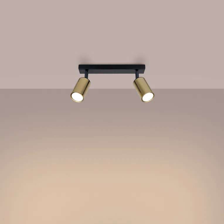 PLAFON WINX 2 2XGU10 CZARNY/ZŁOTY