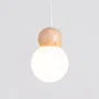 LAMPA WISZĄCA PEKKA 1 / 1XG9 BIAŁY/NATURALNE DREWNO