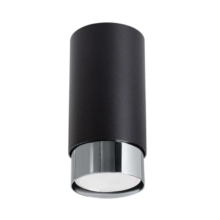 LAMPA SUFITOWA NERO SL.1408 12,5 1XGU10 CZARNY/CHROM