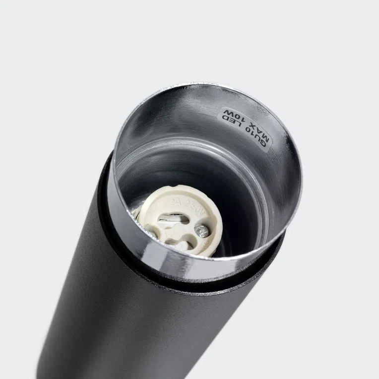 LAMPA SUFITOWA NERO SL.1408 12,5 1XGU10 CZARNY/CHROM