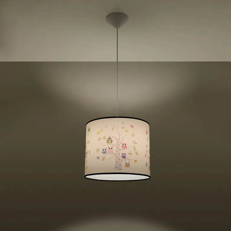 LAMPA WISZĄCA OWLS 40 1XE27 WIELOKOLOROWY